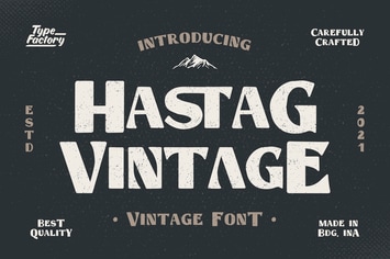 Hastag – Vintage Display Font