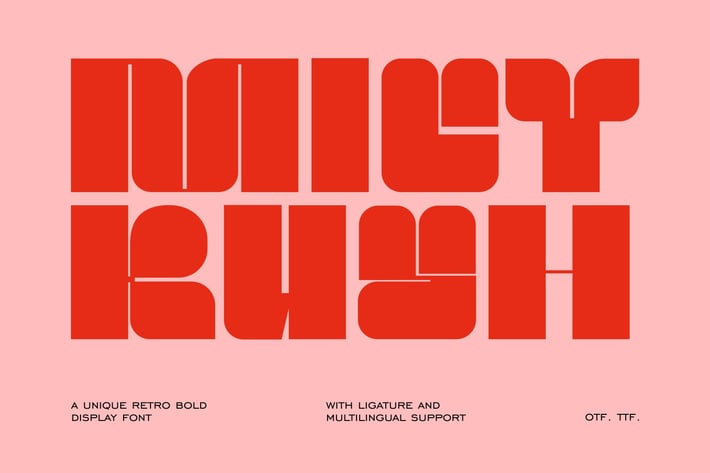 Mict Rush - Unique Retro Bold Font