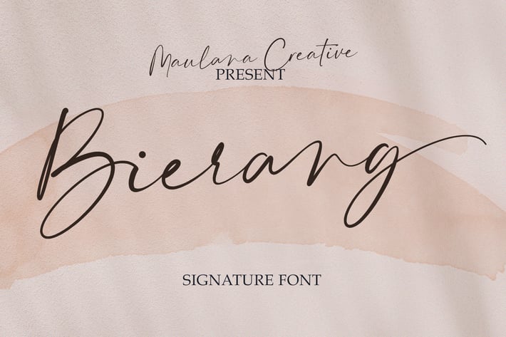 Bierang Signature Font