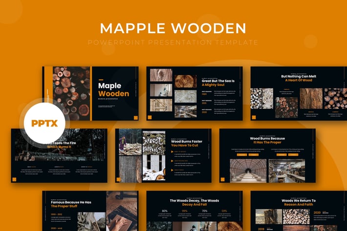 Maple Wooden - Powerpoint Template