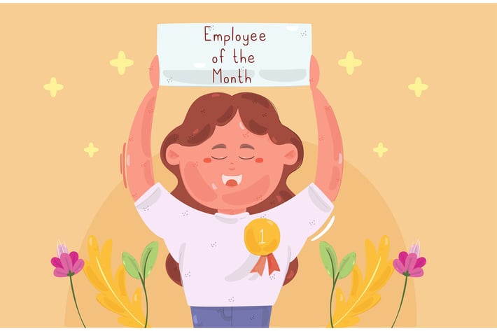Employee of the Month Illustration