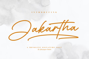 Jakartha Monoline Signature Font
