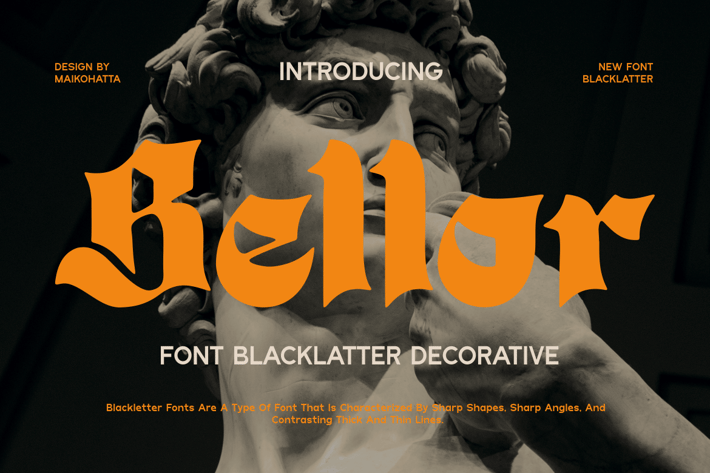 Bellor - Blacklatter Decorative Font