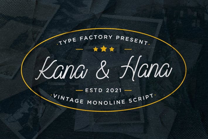 Kana & Hana – Vintage Monoline Script
