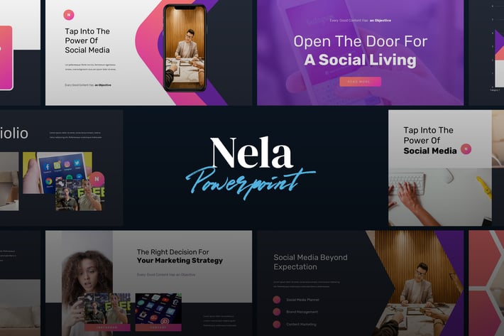 NELA - Digital Marketing Powerpoint Template