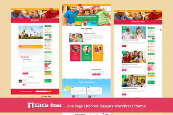 Little Ones - One Page Children/Daycare WordPress 