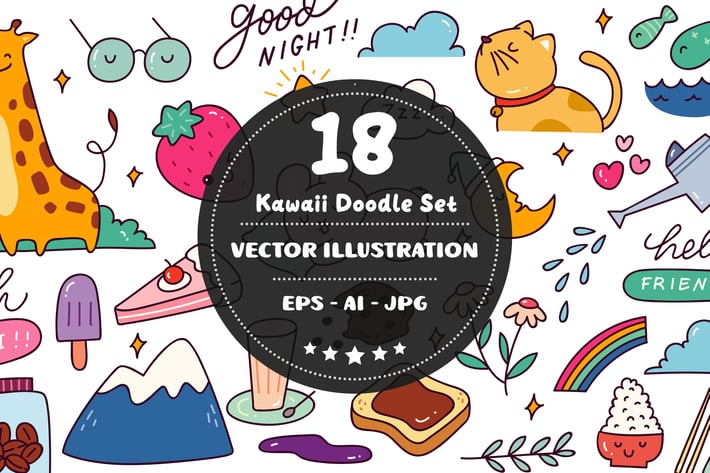 Kawaii Doodle Set