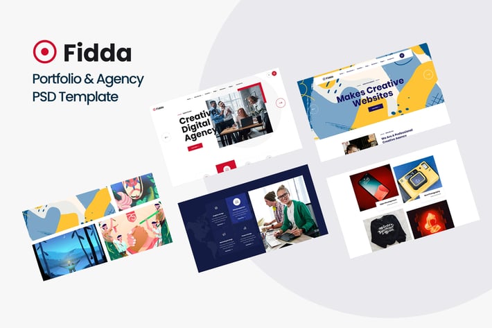 Fidda - Portfolio & Digital Agency PSD Template