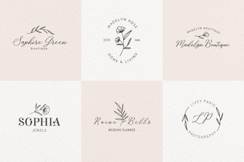 Romantic Feminine Premade Logos