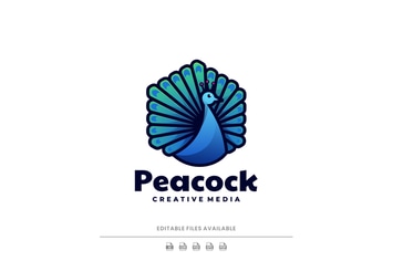 Peacock Color Mascot Logo