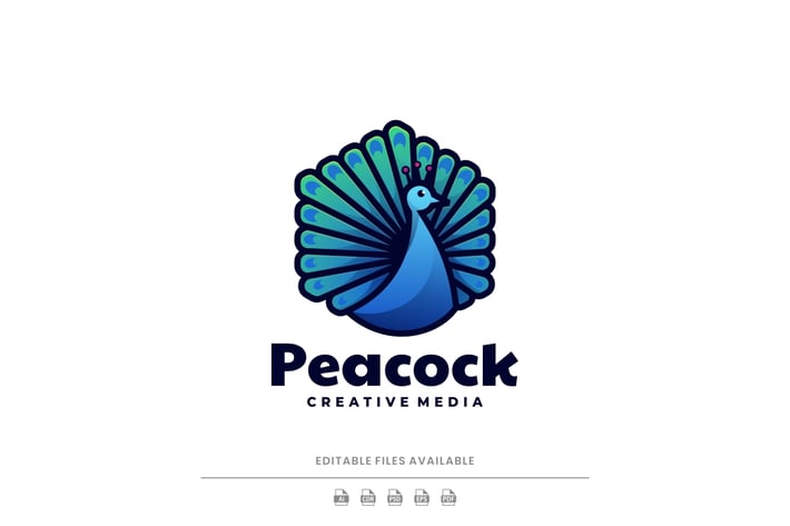 Peacock Color Mascot Logo