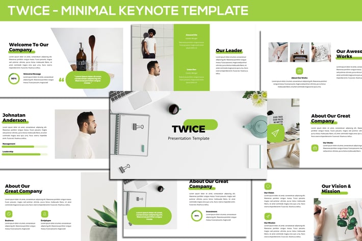 Twice - Minimal & Simple Keynote Template