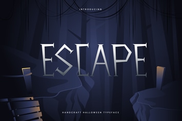 Escape - Hand Drawn Decorative Halloween Typeface