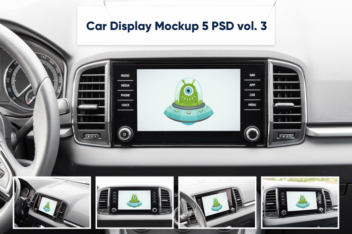 Car Display Vol. 3 - 5 PSD Mockups