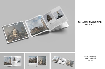Square Magazine Mockup V.2 