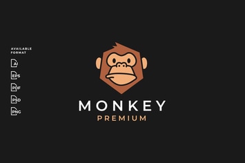 Monkey Chimp Gorilla Logo