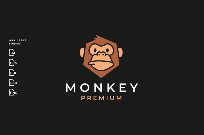 Monkey Chimp Gorilla Logo