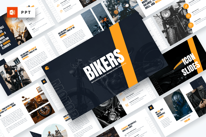 Bikers - Motorcycle & Bike Powerpoint Template