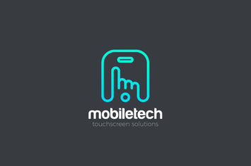 Logo Hand Finger touch Mobile Phone touchscreen
