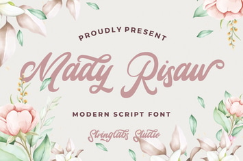 Mady Risaw - Modern Script Font