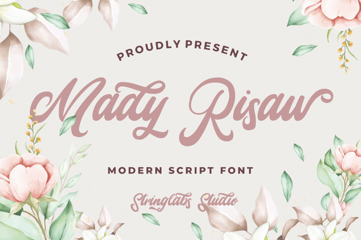 Mady Risaw - Modern Script Font