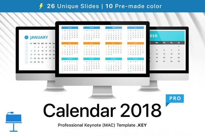 Calendar 2018 for Keynote