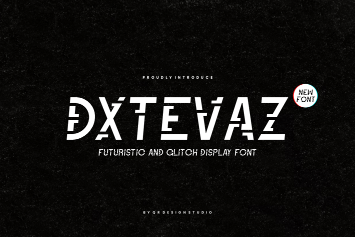 Dxtevaz - Futuristic & Glitch Font