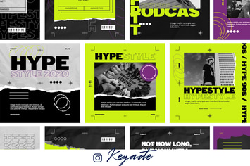 Hype 90s - Keynote Instagram Template