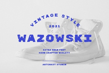 Wazowski - Bold Rough Typeface