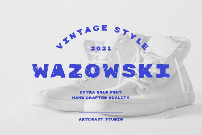 Wazowski - Bold Rough Typeface