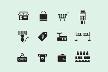 12 Supermarket Icons