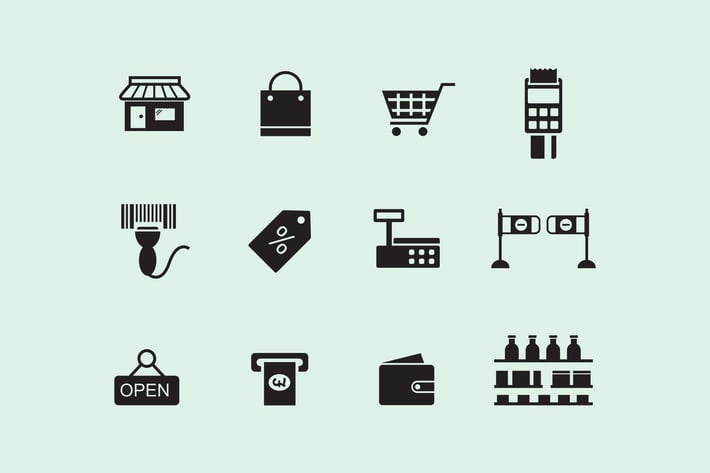 12 Supermarket Icons