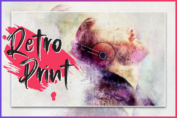 Retro Print CS4+ Photoshop Action