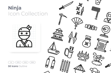 Ninja Outline Icon