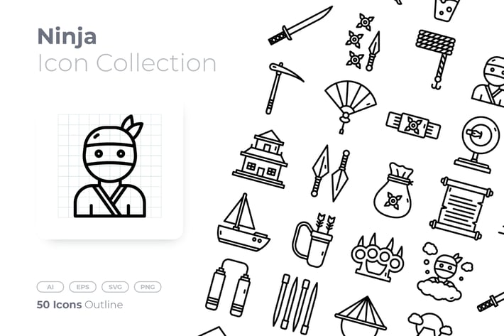 Ninja Outline Icon