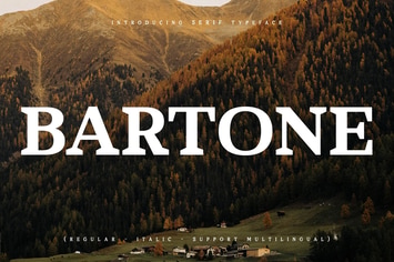 Bartone Serif Typeface Font 