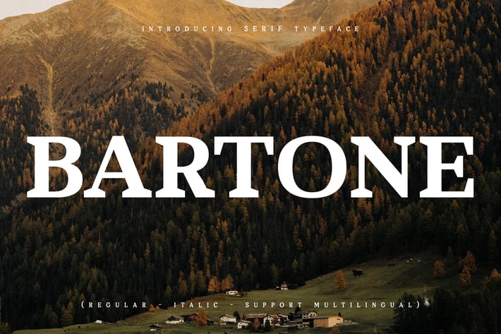 Bartone Serif Typeface Font 