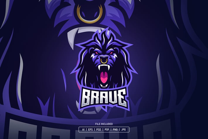Lion brave esport logo