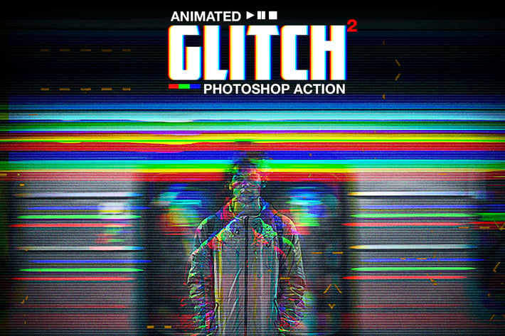 Animated Glitch 2 - Photoshop Action