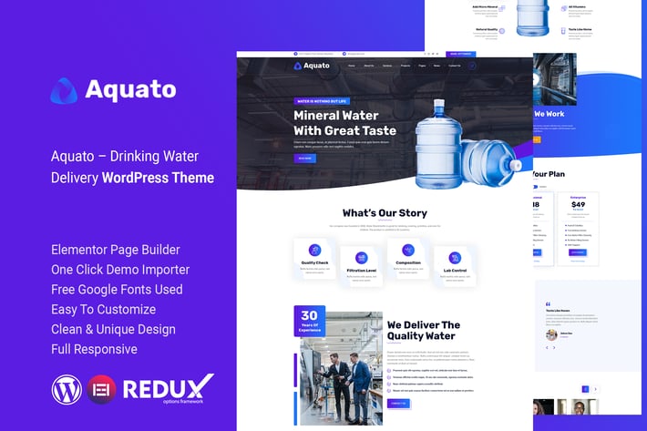  Aquato – Drinking Water Delivery WordPress Theme 
