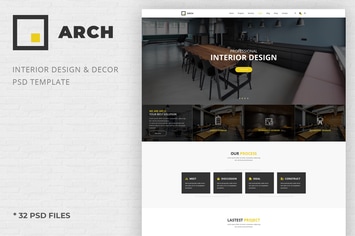 Arch - Interior Design and Decor PSD Template