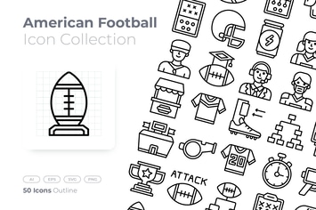 American Football Outline Icon