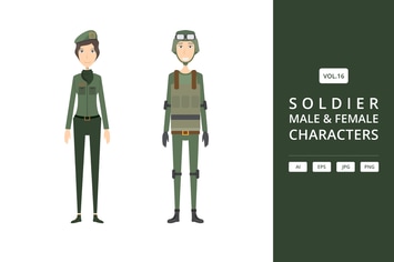 Soldier - Male & Female Characters Vol.16