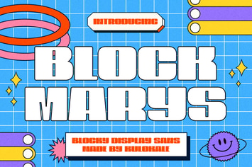 Block Marys - Hipster Display Sans Font