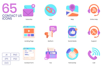 65 Contact Us Icons