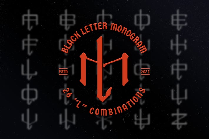 L Black Letter Monogram Logo Vol.3