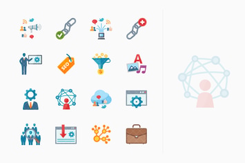 SEO & Internet Marketing Icons Set 2 - Flat Series