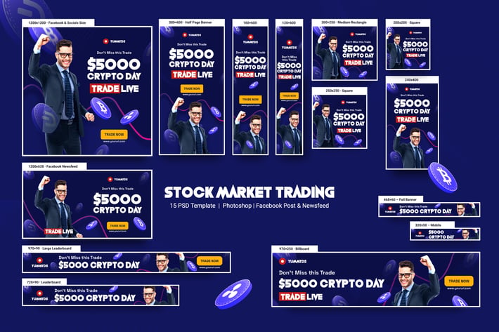 Stock Market Trading Banners Ad