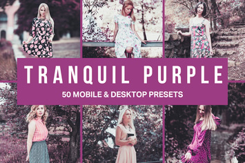 50 Tranquil Purple Lightroom Presets and LUTs