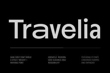 Travelia Sans Serif Font Family